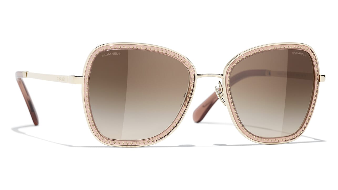 Chanel rose best sale gold sunglasses