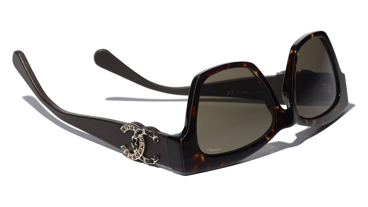 Chanel 5456QB Sunglasses Black/Grey Butterfly Women