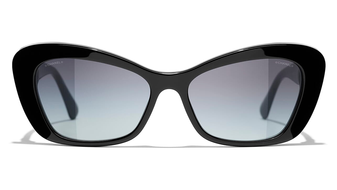 Chanel 5481H C622/S6 Sunglasses Cat Eye Sunglasses Black