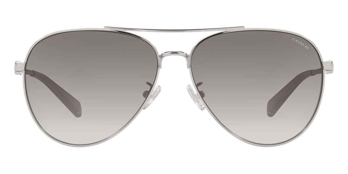 Coach silver cheap aviator sunglasses