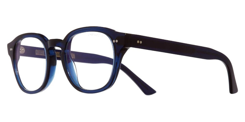 Cutler and Gross 1380 03 Classic Navy Blue with Blue Control Glasses