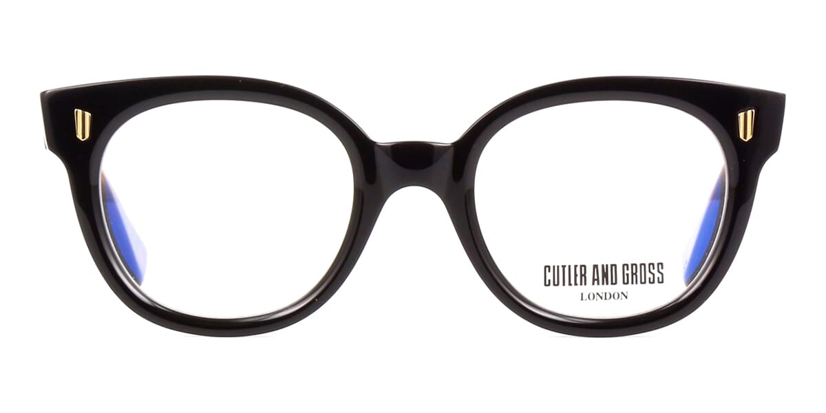 Cutler and Gross 9298 01 Black with Dark Turtle Glasses