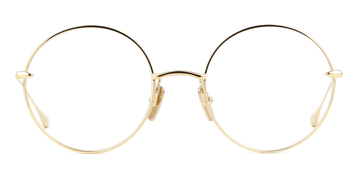 Round gold wire eyeglasses frame