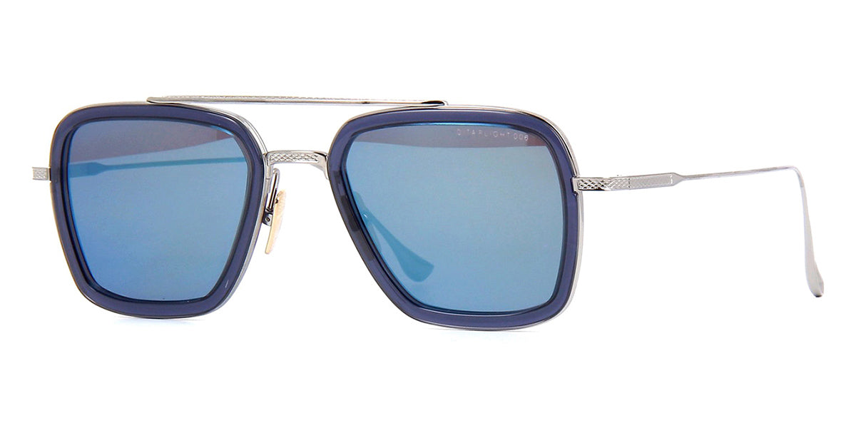 DITA Flight 7806 A Grey Black Sunglasses With Blue Lenses