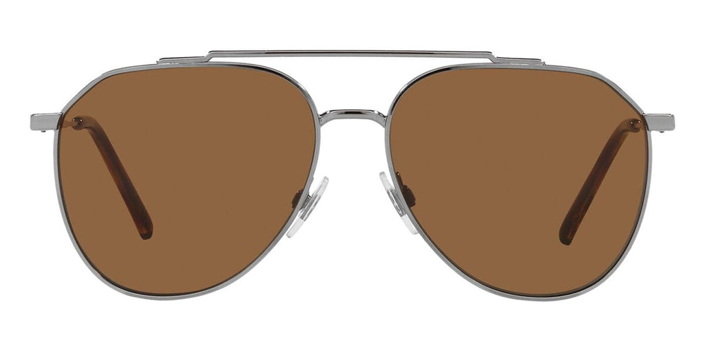 Dolce & Gabbana DG 2296 Sunglasses - Gunmetal Brown Frame 58/15/145 Size
