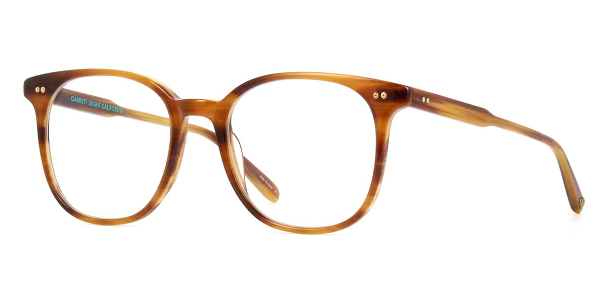 Side view of thin tortoise acetate spectacles
