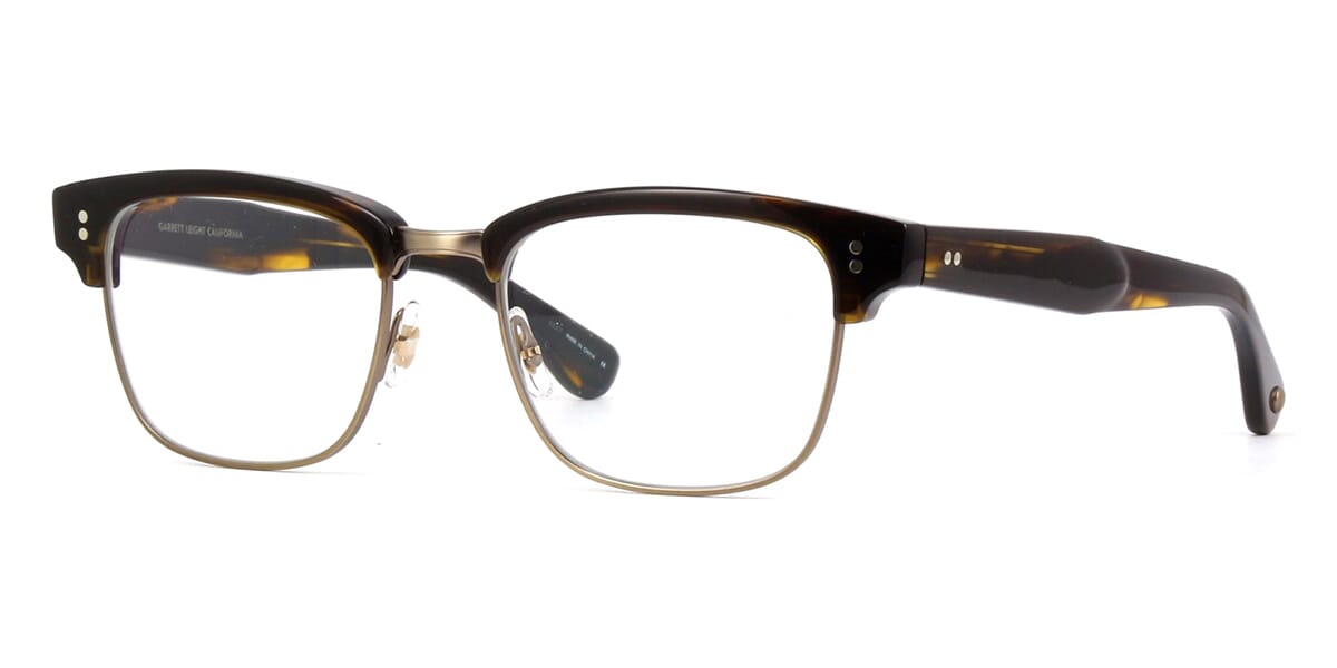 Side view of semi rimless eyeglasses frame