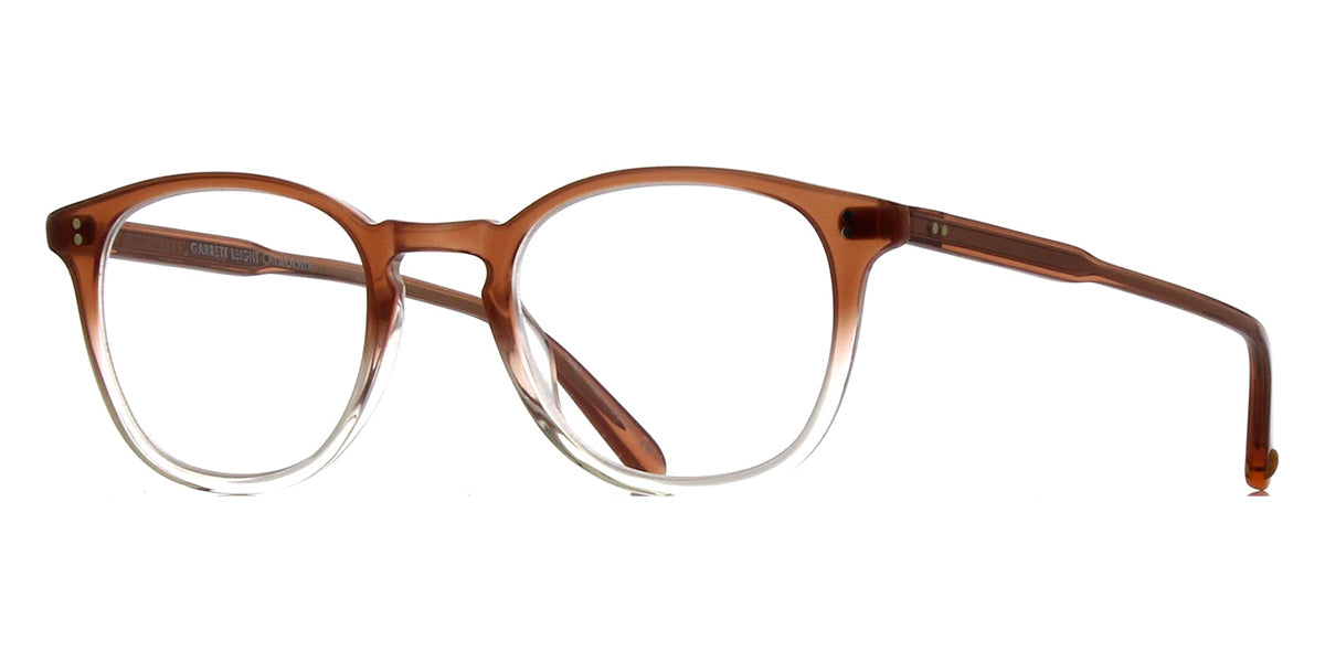 Brown and crystal two-tone spectacle frame