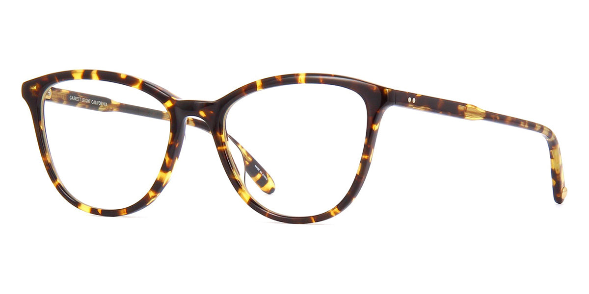 Side view of speckled tortoise Cat eye glasses frame
