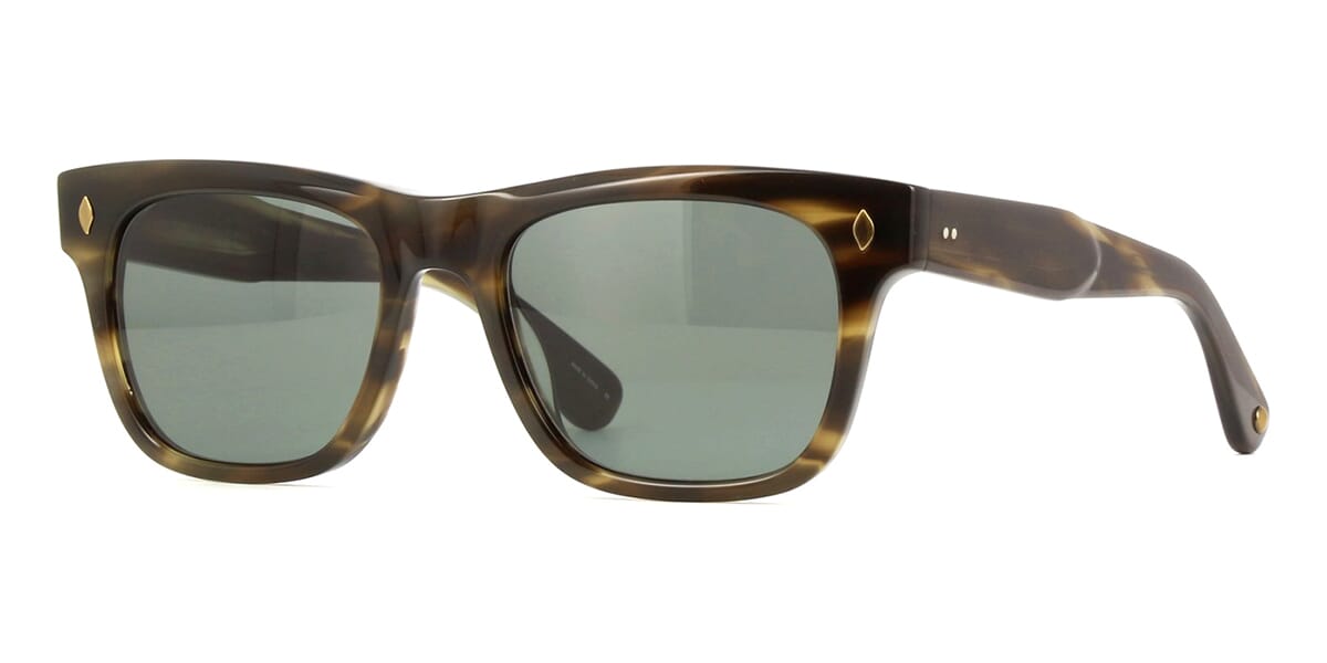 Three quarter view of Garrett Leight Troubadour sunglasses frame