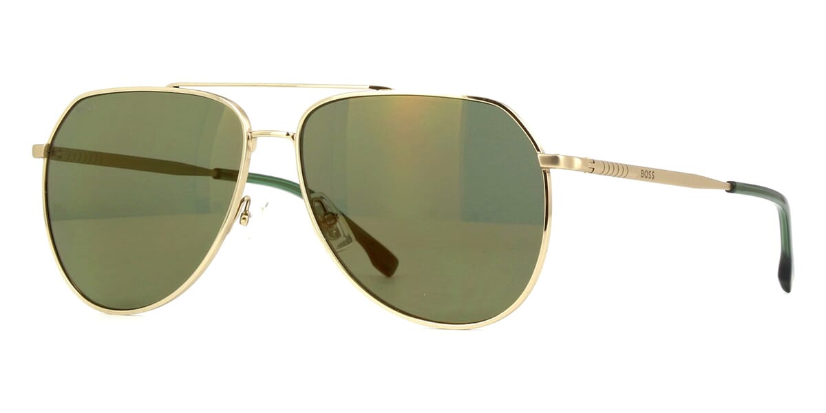 BOSS - Grey-metal sunglasses with logo detail