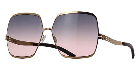 ic! berlin Angelina T. Rose Gold and Nougat with Ocean Fade Sunglasses