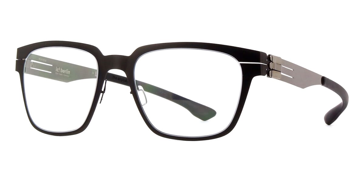ic! berlin Bo Black and Shiny Graphite Glasses Pretavoir