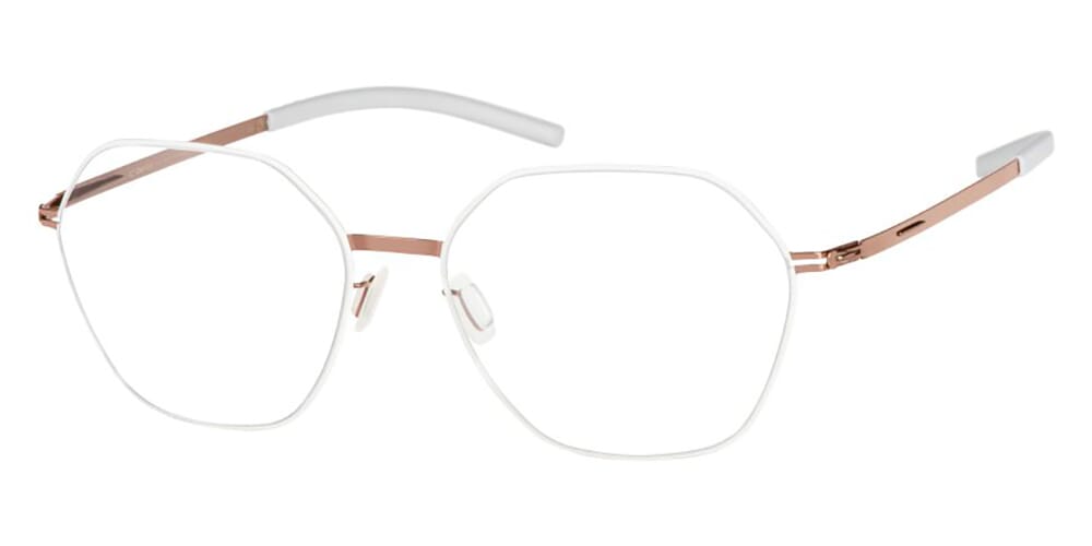 ic! berlin Halny Shiny White Circle Glasses