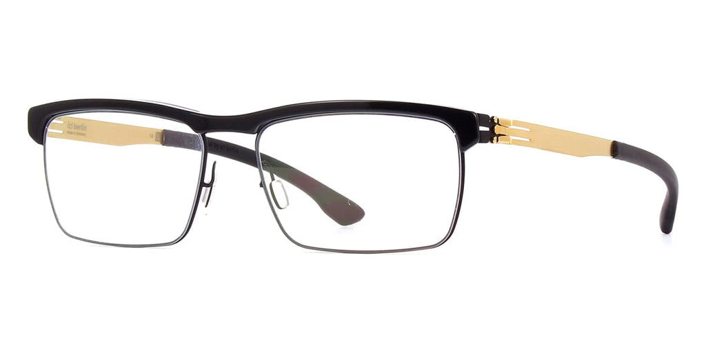 ic! berlin Kenneth Y. Black2 and Matte Gold Glasses