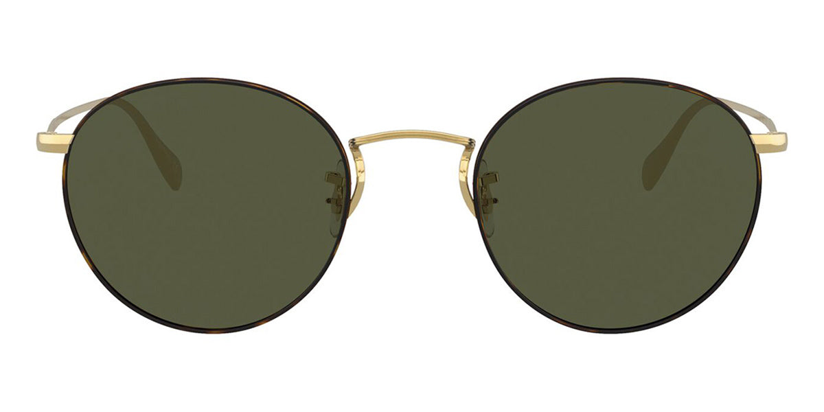 oliver peoples coleridge sun ov1186s 530552 gold and tortoiseg15 green