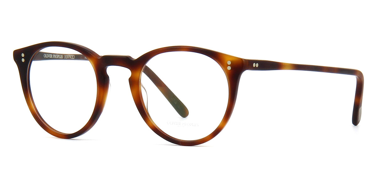 Side view of round tortoise spectacle frame