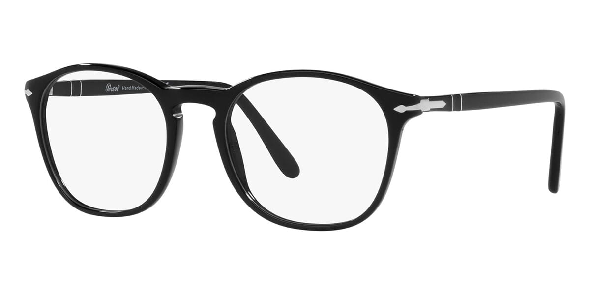 Slim oval shaped black spectacles