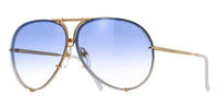 Porsche Design 8478 W Gold Frame - Grad Blue + Brown Lenses - As Seen On Shaughna Phillips & CeeLo Green