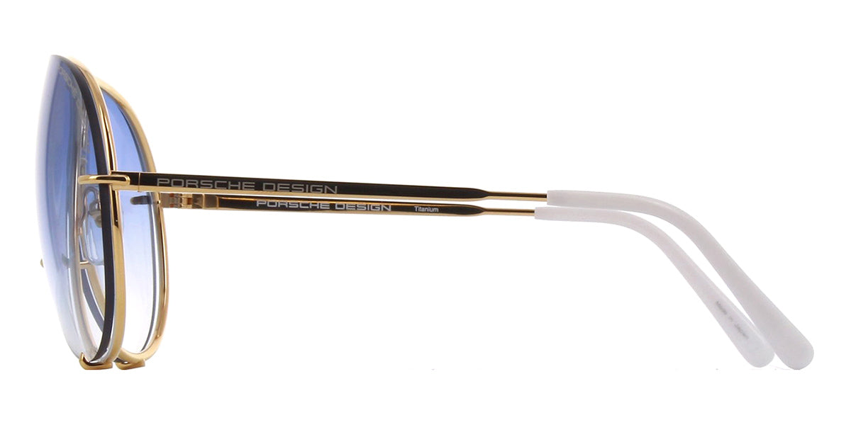 Porsche Design 8478 W Gold Frame - Grad Blue + Brown Lenses - As Seen On Shaughna Phillips & CeeLo Green