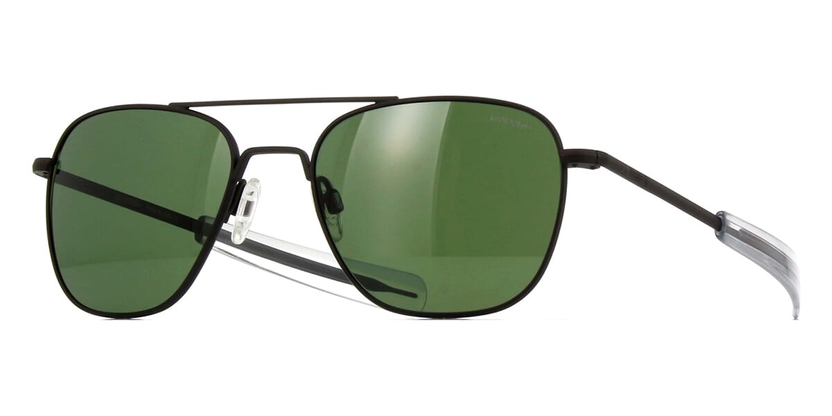 Randolph Aviator Matte Black AF066 Sunglasses Pretavoir