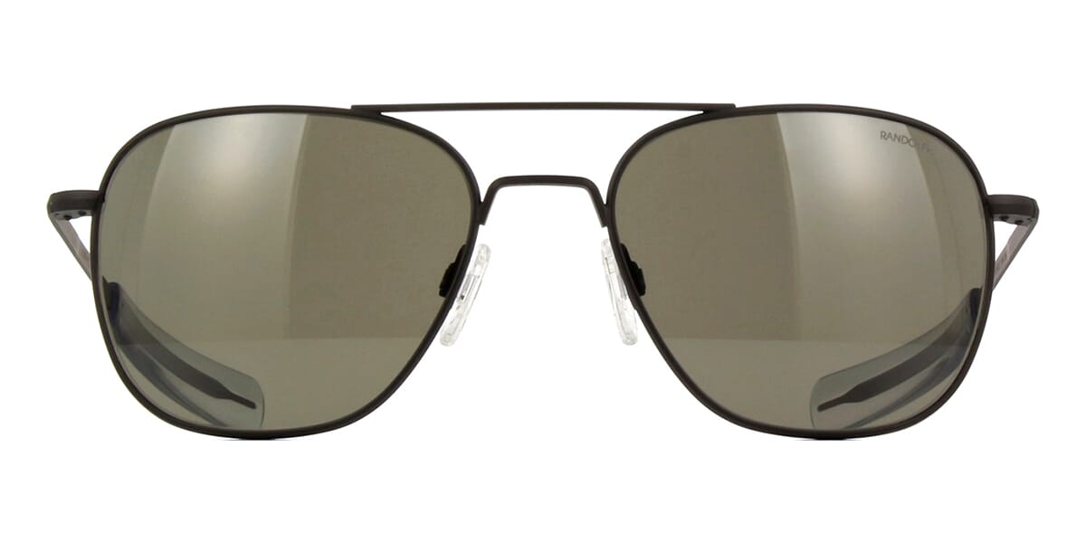 Randolph Aviator Matte Black AF115 Sunglasses