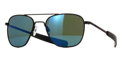 Randolph Aviator Matte Black AF245 Polarised Sunglasses