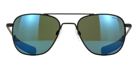 Randolph Aviator Matte Black AF245 Polarised Sunglasses