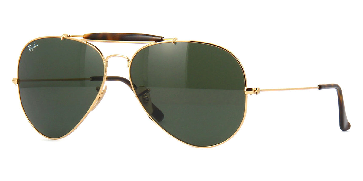 Three quarter view of Ray-Ban Outdoorsman sunglasses frame
