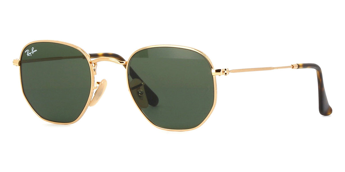 Ray Ban Uk Eyewear Brands Ray-Ban Hexagonal Gold With Flat Lenses