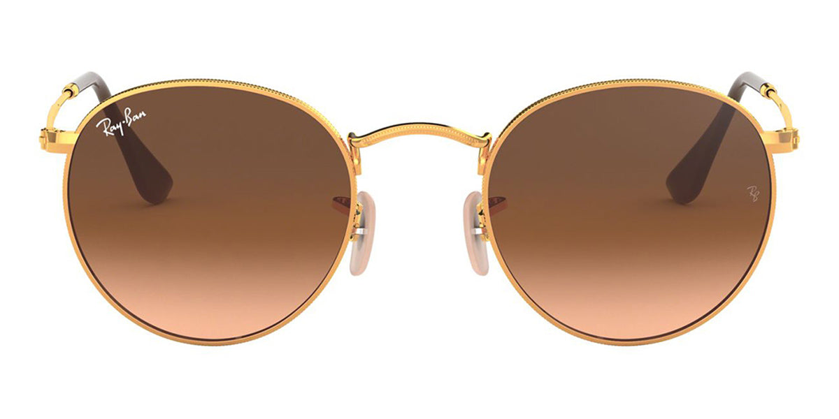 Ray-Ban Round Metal RB 3447 9001/A5 Shiny Light Bronze Sunglasses