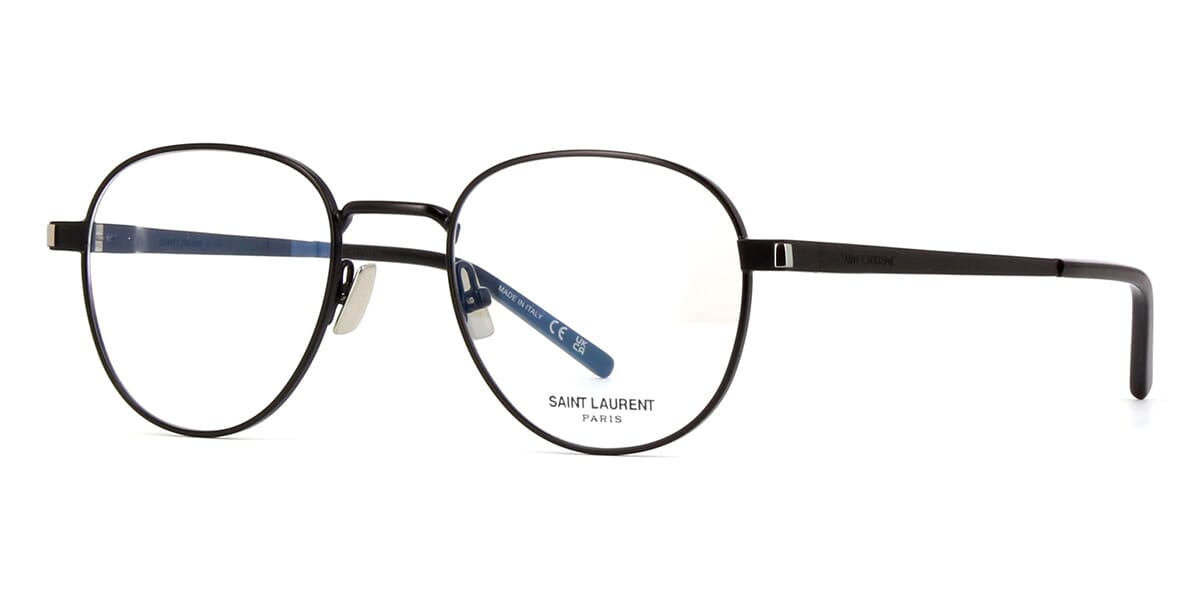 Round black wire eyeglasses frame