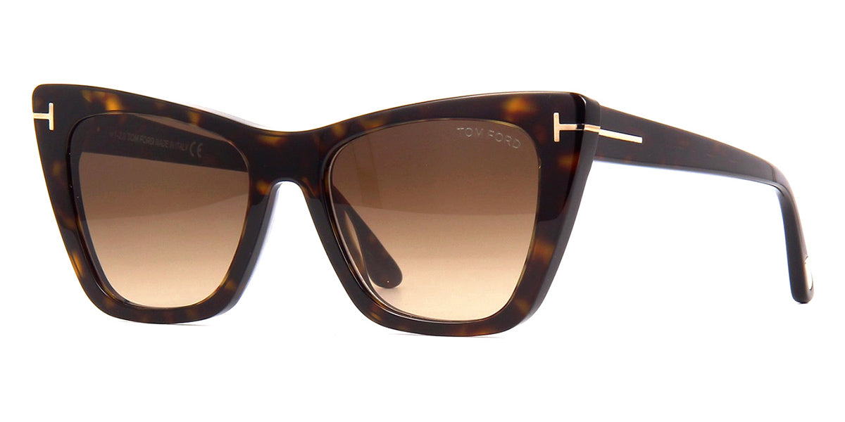 Side view of Tom Ford Poppy Havana sunglasses frame